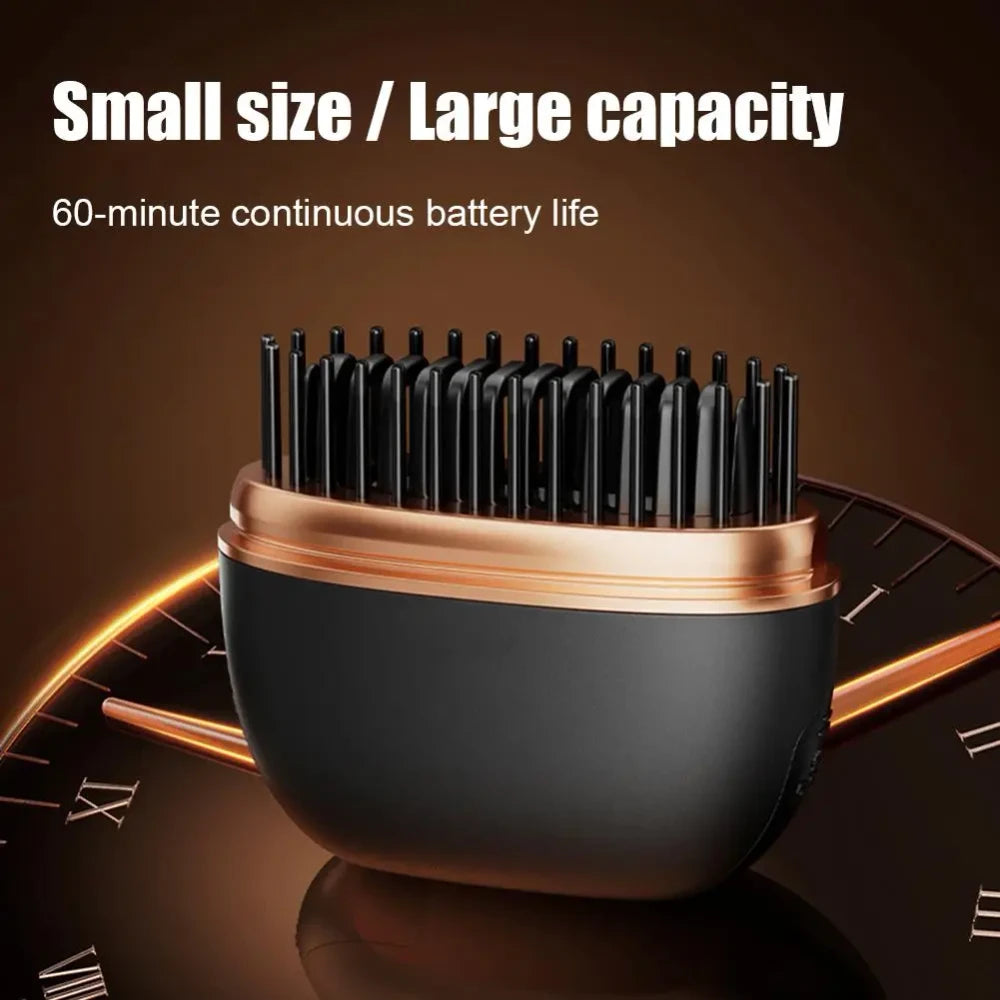 Portable Wireless Hair Straightener Brush